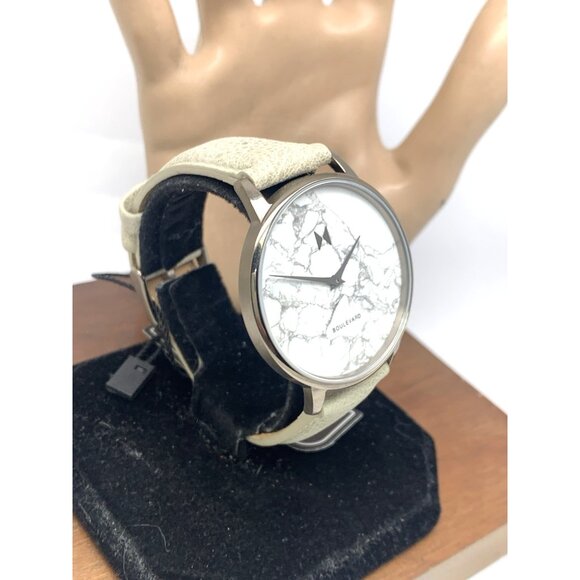 MVMT Women\'s Watch QMB01-Tima Quartz White Gray Marble Dial Leather Band 38mm main image 11